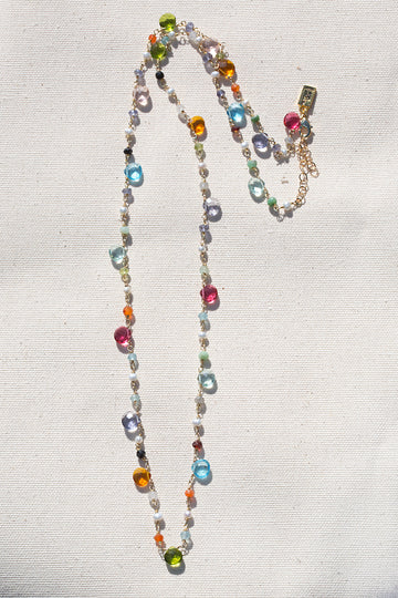 GUM DROP LONG NECKLACE- RAINBOW + LONG
